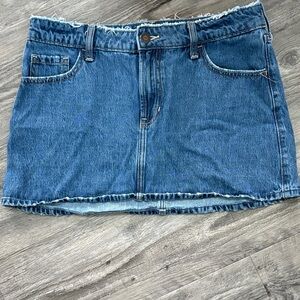 Hollister Blue Denim Mini Skirt